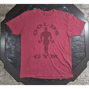 Vintage Gold’s Gear Gold’s Gym T Shirt XL Red Faded Y2K Bodybuilding Tee